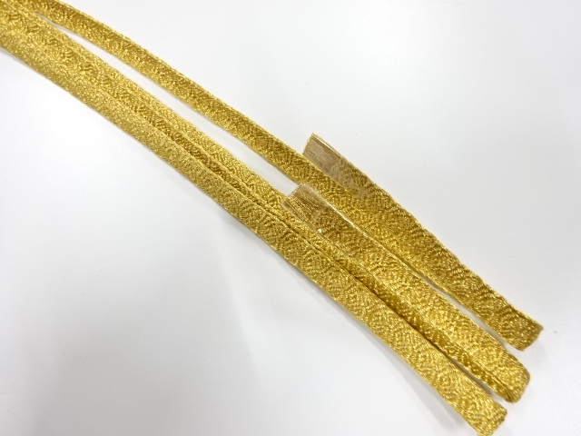 未使用品　正絹　帯留め用　手組三分紐